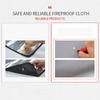 Silicone Coated Fiberglass Fireproof Grill Mat Grey Flame Retardant Fire Pit Mat With Storage Bag Foldable
