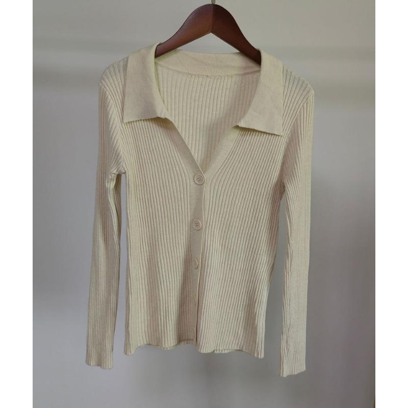 

Женский тонкий пиджак с лацканами, пряжкой, сексуальный V-образный вырез, длинный рукав, воротник-поло, вязаный кардиган, свитер OneSize абрикосовый