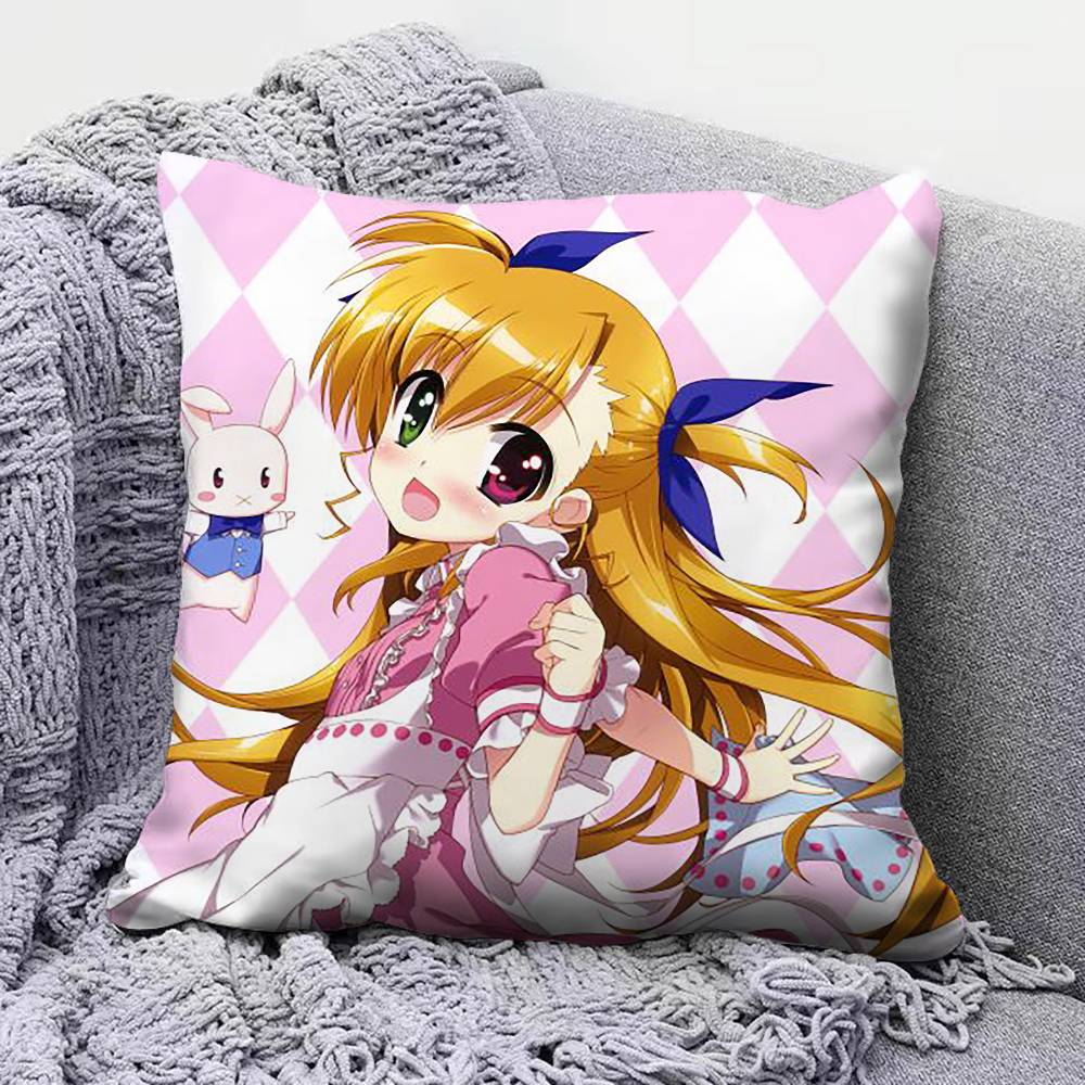 Magical Girl Lyrical Nanoha   Pillow Covers Home Sofa Cushion Covers and Aecorative Custom
