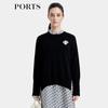 PORTS Women's Autumn/Winter Casual Logo Jacquard Knit Top