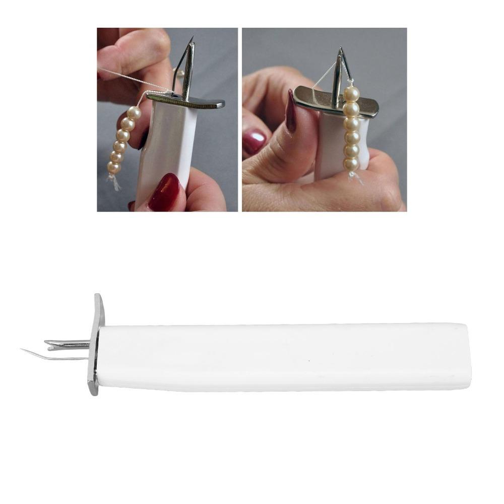 Handheld Jewelry DIY Tool Universal Bead Stringing Beading Knotting Tool  Bracelet Craft белый