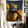 Transformers Bumblebee Wall Tapestry Aesthetic Wall Hanging Printed Fabric Blanket Decorative Tapestries for Bedroom Living Room Home Decor