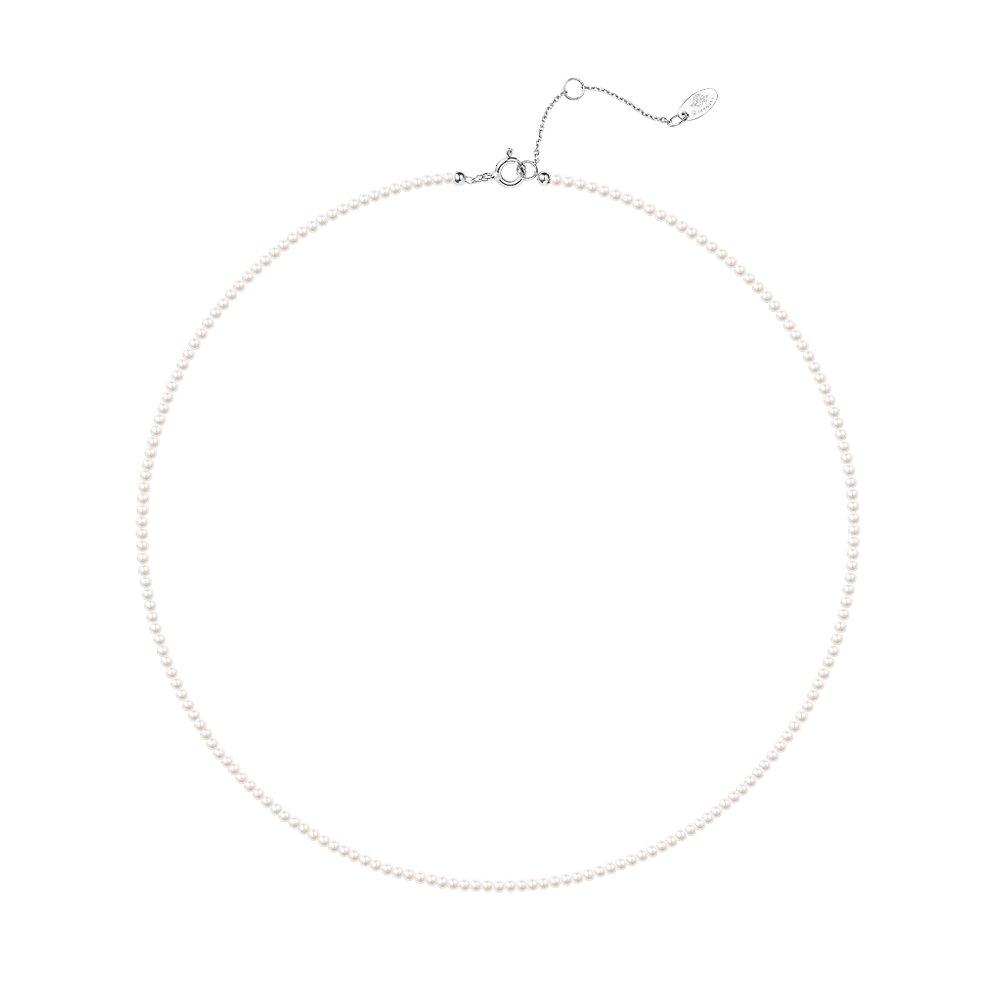 [Rosemont] Silver Pearl Necklace Ra25B45K