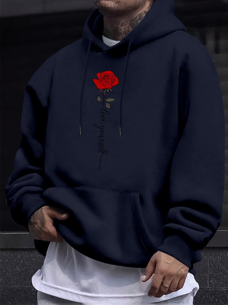 Rose Print, Apparel, Fashion Hoodie