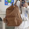 Schoolbag Korean version backpack female large capacity junior high school high school student schoolbag corduroy design sense niche versatile