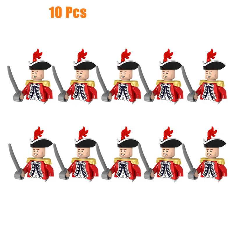 Kids Toys Imperial Navy Building Blocks Red Blue General Soldiers Set Mini Action Figures Toys For Kids Christmas Gifts