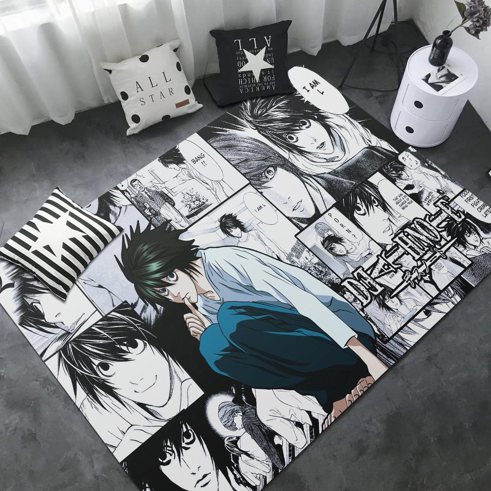 Anime Death Note Fußmatte Retro Mehrfachauswahl Wohnzimmer Küchenteppich Rutschfest Moderne Heimdekoration