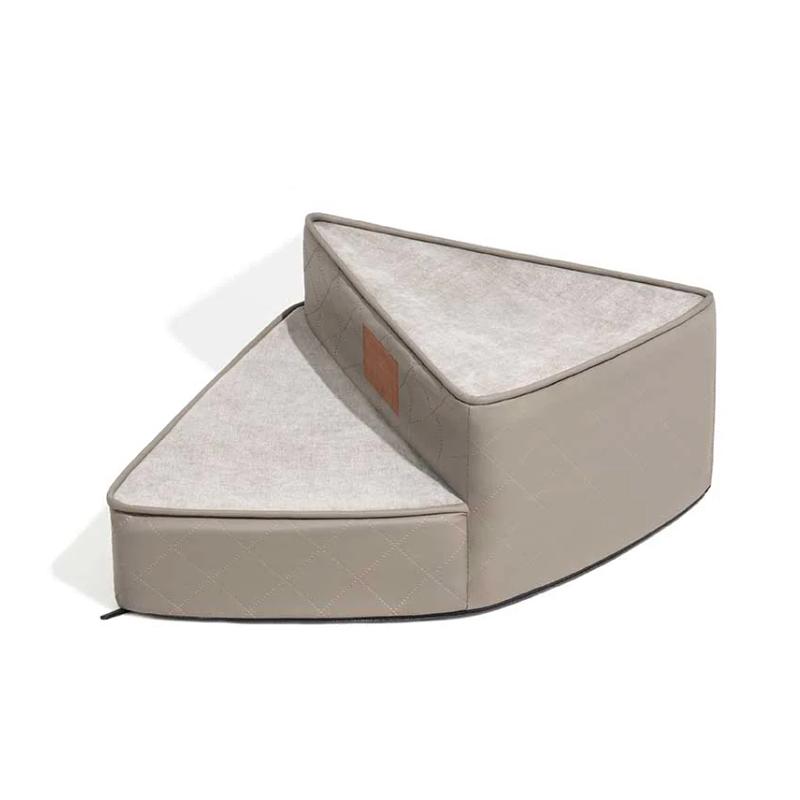 Water-Repellent Faux Leather Pet Stairs 2/3/4 Step Non-Slip Dog/Cat Ramp Ladder Removable Spiral Small Dog Steps Pet Supplies