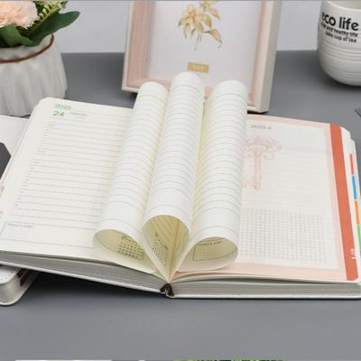 Yearly Schedule 2025 Notebook Schedule Journal Portable Office Work Planner To Do List Soft Leather Cover