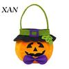 Cute Holiday Gift Bags Halloween Pumpkin Candy Bag, Cartoon Velvet Plush Treat Tote for Storage Kids, Reusable Trick or Handbag, Party Favor