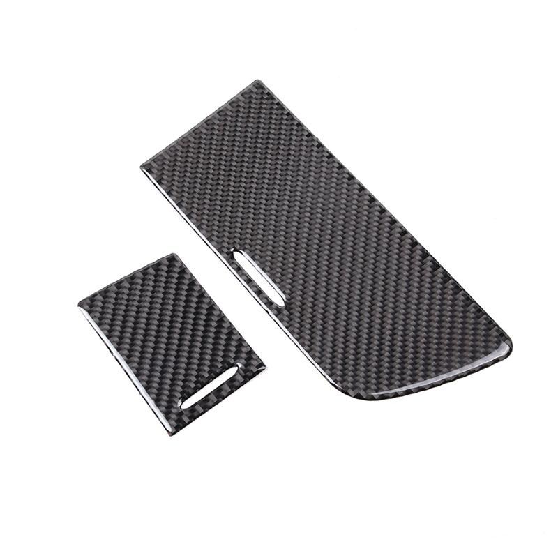 Painel de Adesivo de Cobertura de Acabamento para Porta-Copos do Painel Central de Fibra de Carbono Macia para Carro Adesivos de Acabamento Para Corvette C7 2014--M53K