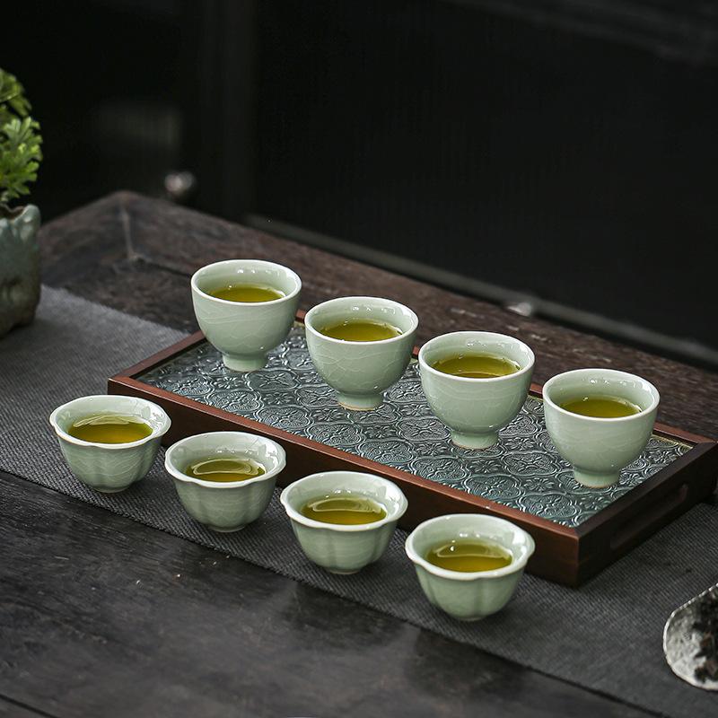 Ge Kiln Ru Kiln Open Teacup Tea Set Small Master Cup Brewing Teapot Single Cup Ceramic Kung Fu Tea Tasting Cup Tea Cup