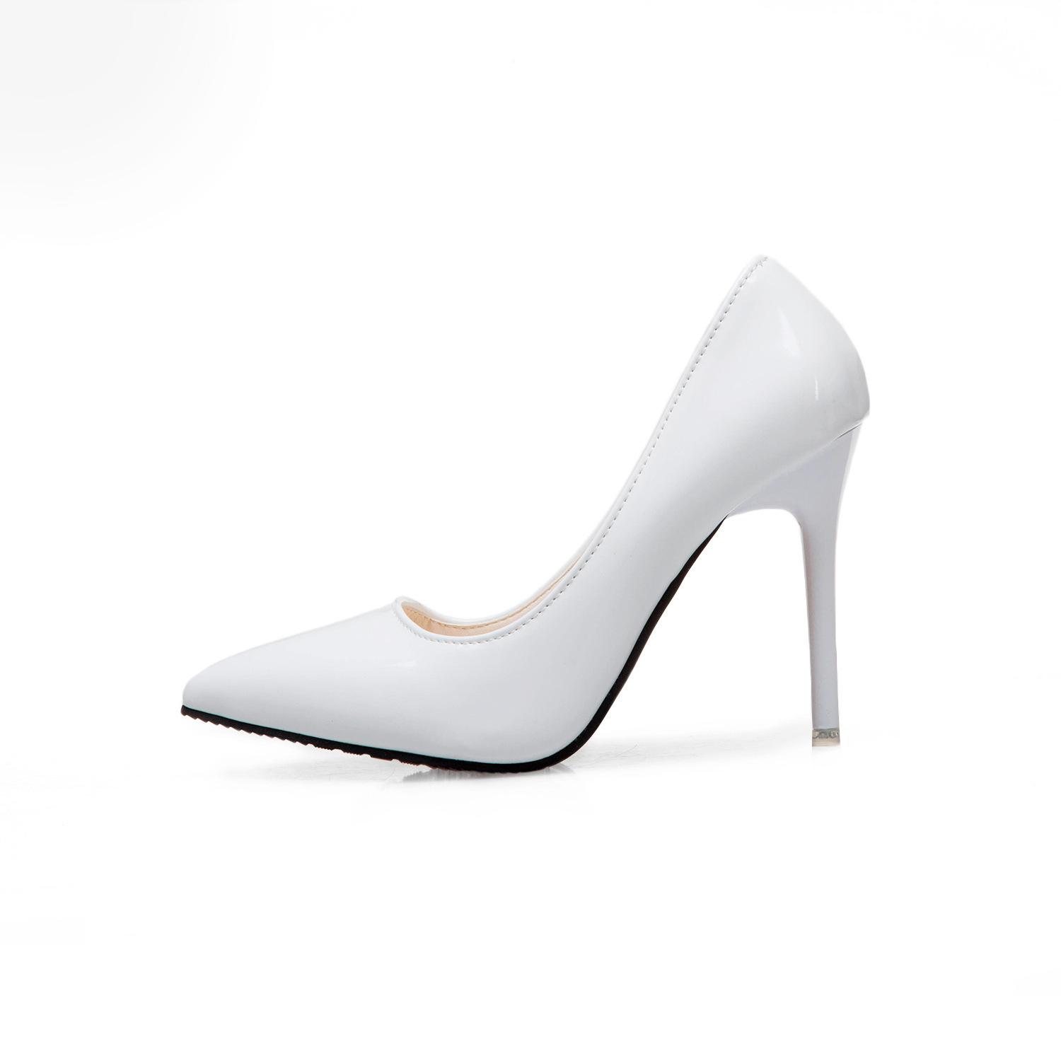 

Весна 2025 года, новые однотонные туфли на высоком каблуке, женские туфли-шпильки, корейская версия, тонкие туфли, заостренные светлые босоножки в наличии 35 белый