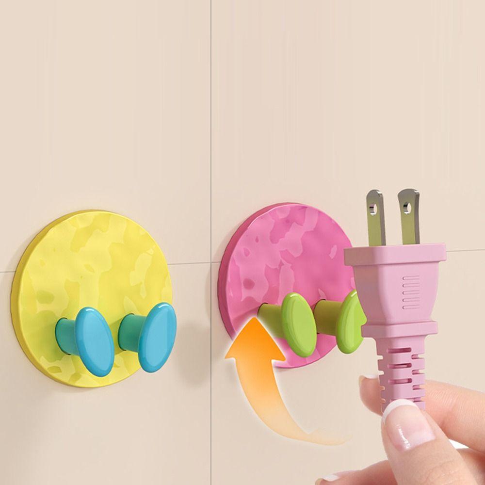 1/4PCS Multi-Purpose Plug Storage Fixer Power Plug Holder for Kitchen Bathroom Storage
