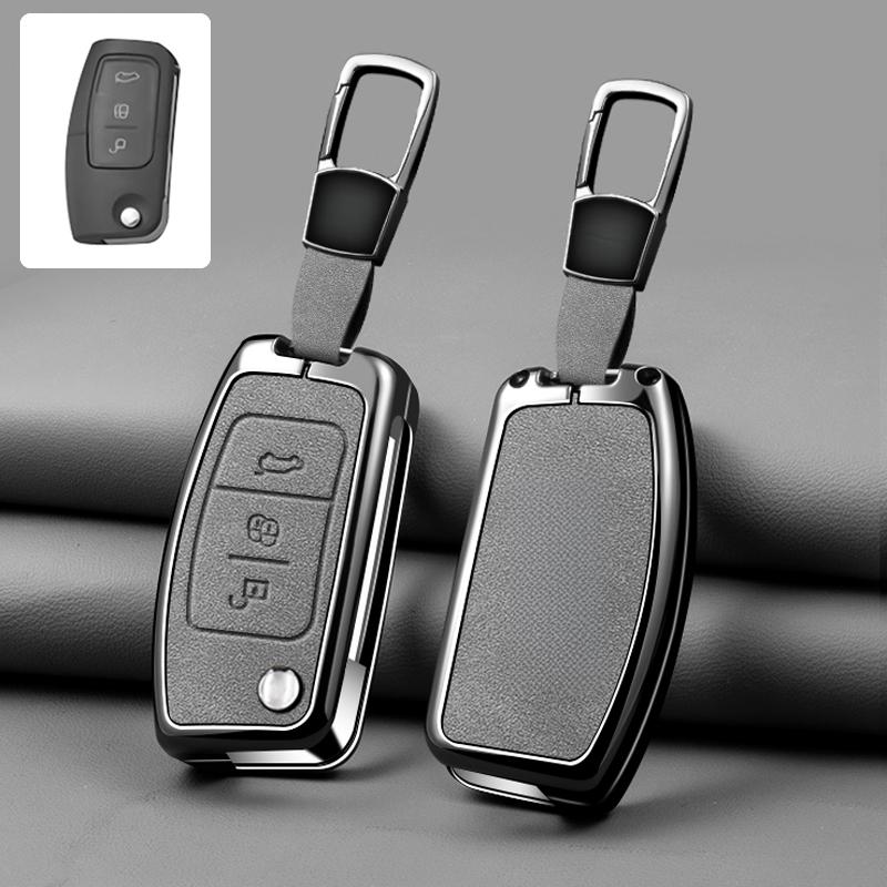 For Ford Focus 2 Mk2 Fiesta Mondeo Galaxy Falcon Territory Ecosport Kuga Escape Car Key Case Cover Shell Keychain Accessories