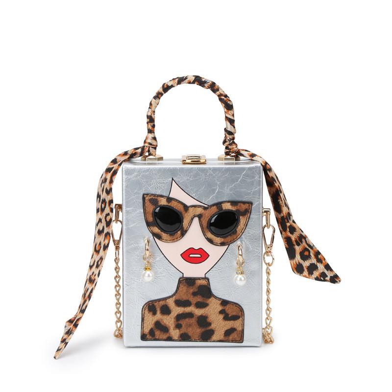 Leopard Print Box Bag With Pu Material For Daily Casual Women