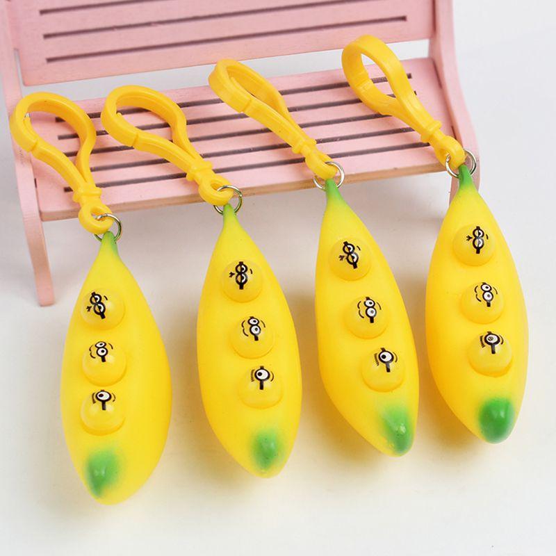 Vibrant Yellow Banana Popper Toy For Anti-anxiety And Adhd Fidget Relief