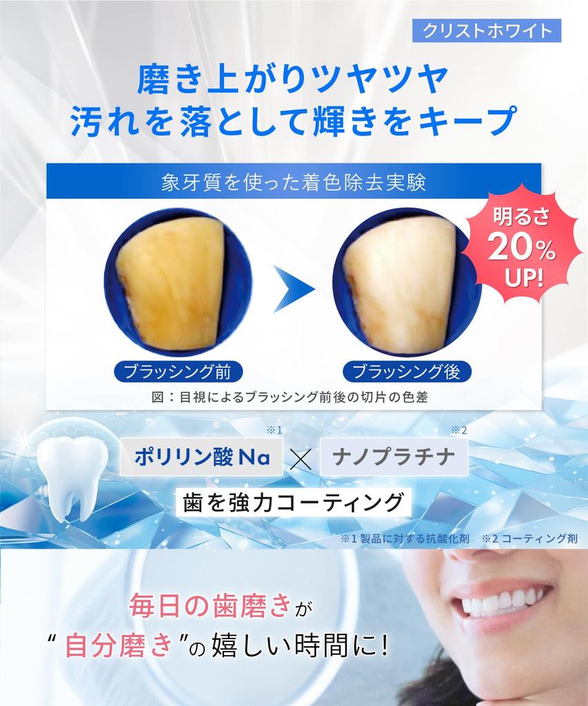 White Essence Crist White Whitening Premium Mint Whitens Teeth and Treats Bad Breath White Toothpaste, Flavor, (Crist + Chlorfloss)