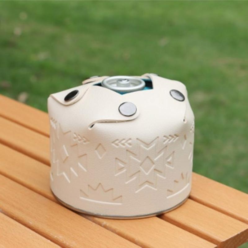 PU Propane Gas Cylinder Cover Gas Fuels Tanks Protector Gas Canister Cover Cylinder Picnics Gas Canister Protective Case