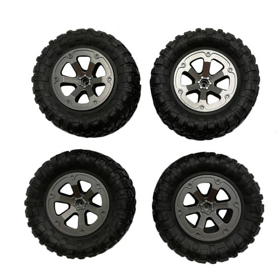 4Pcs 1/16 Scale RC Car Rubber Wheel Rim Tire Tyre Part for WPL B-14 FY001