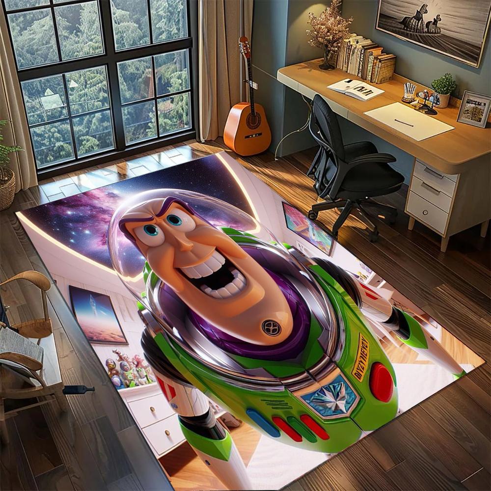 Buzz Lightyear Rug Carpet Large Area Rug Non Slip Washable Floor Mat Gamer Room Bedroom Home Decor