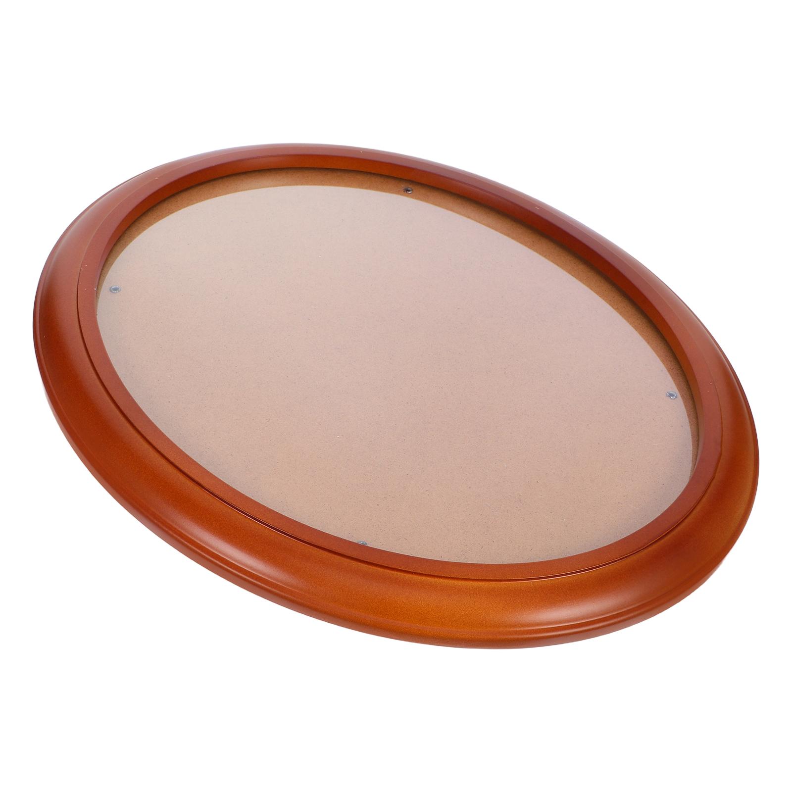 Oval Solid Wood Picture Frame Wooden Picture Holder Hanging Picture Frame Bedroom Photo Holder Retro Photo Frame Home Decoration