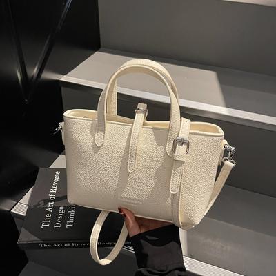Premium Texture Large Capacity Tote Bag Women's New Messenger Bag Retro Shoulder Bag Commuter Handbag
