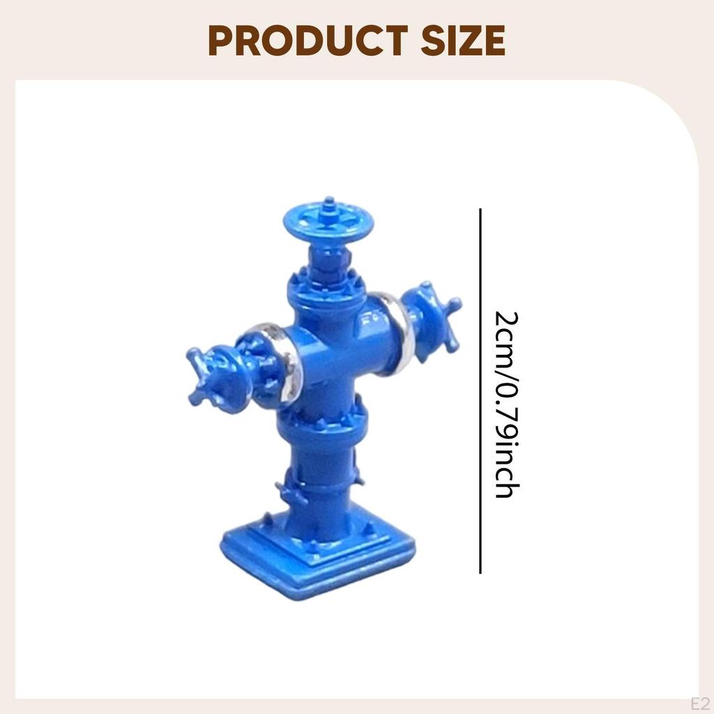 1:64 Fire Hydrant Model,Miniature Ornament Small DIY Photography Props Dollhouse Decor Accessories