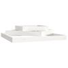 Planter Box White 112*112*27 Cm Solid Pine Wood