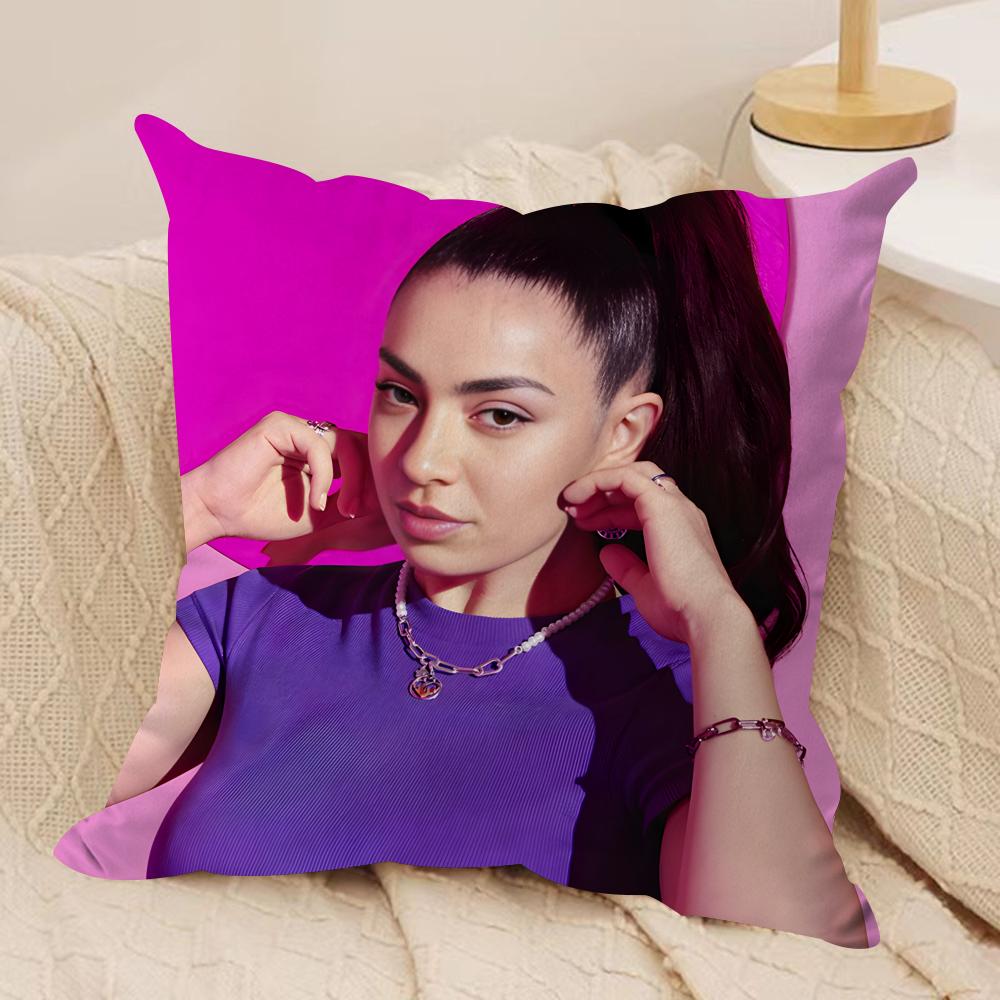 Luxury CCharli XCX Cushion Cover Silky Short Plush Invisible Zipper Dustproof Sofa Pillow Case For Home Decor