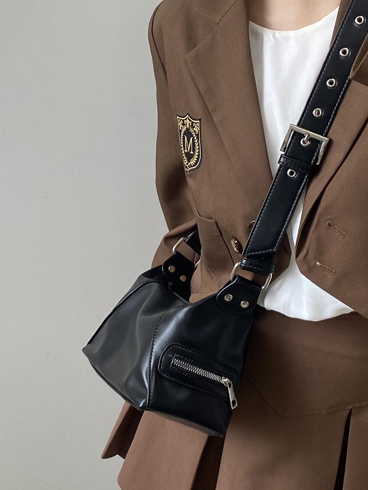 Vintage Y2K Women's Underarm Bags Pu Leather Hot Girls Shoulder Bag Casual Portable Female Tote Purse Crossbody Bag Handbags