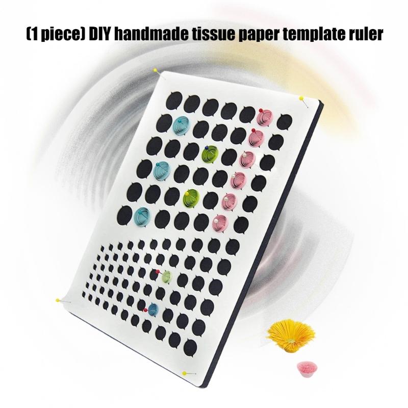 Wielofunkcyjny szablon linijka do quilling'u Plastikowe narzędzie szablonowe do scrapbookingu Do tworzenia kartek Kreatywny projekt rękodzieła papierowego