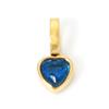 304 Stainless Steel Valentine's Day Charm Pendant 14K Gold Plated Heart Mini Multicolour Cubic Zirconia 11mm X 5.5mm, 1 Piece