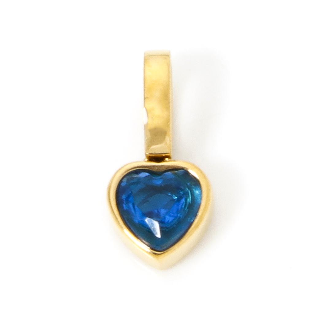 304 Stainless Steel Valentine's Day Charm Pendant 14K Gold Plated Heart Mini Multicolour Cubic Zirconia 11mm X 5.5mm, 1 Piece