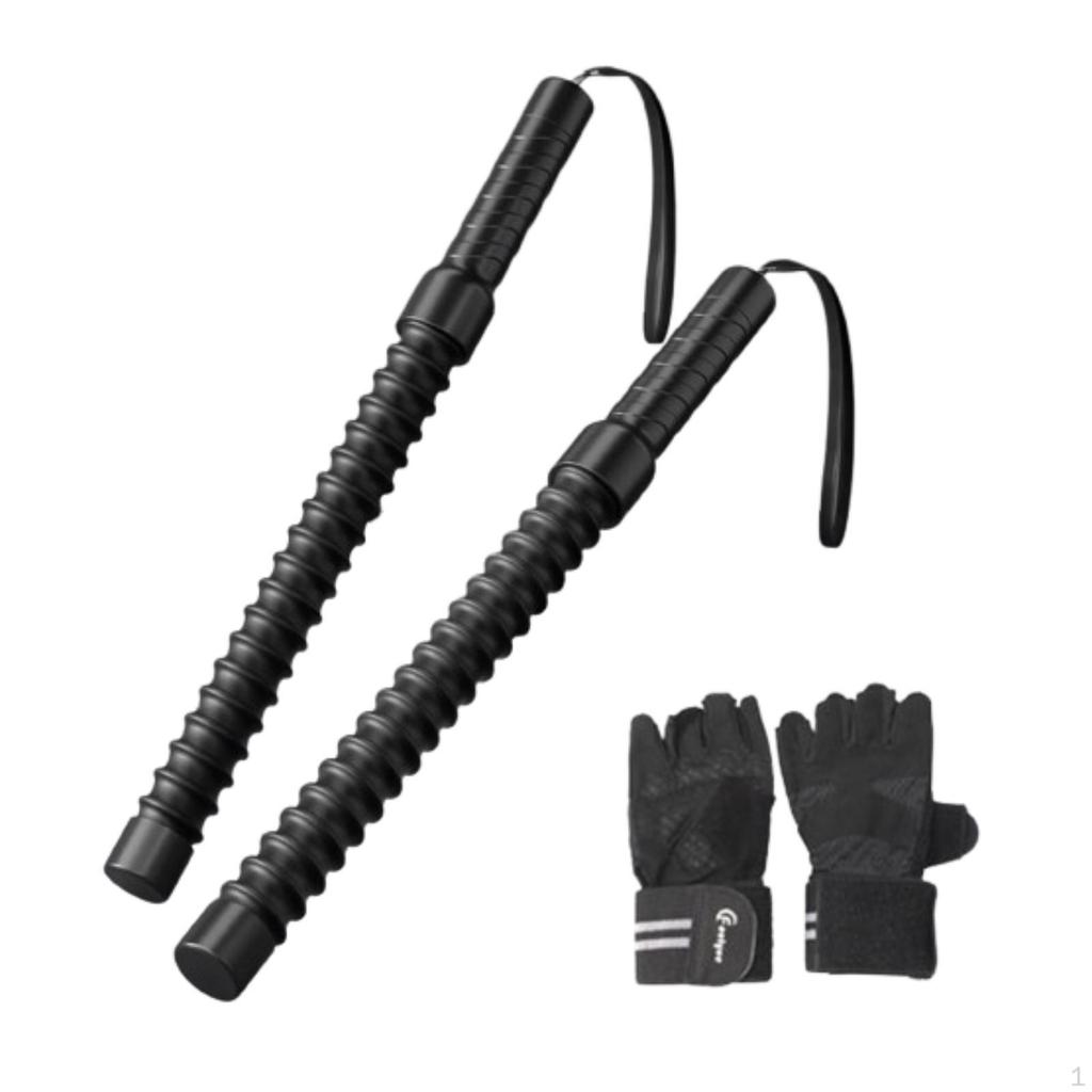 2 Bucăți Coardă de Luptă Fără Coardă Antrenament Bastoane de Fitness pentru Bărbați Femei Antrenament de Forță