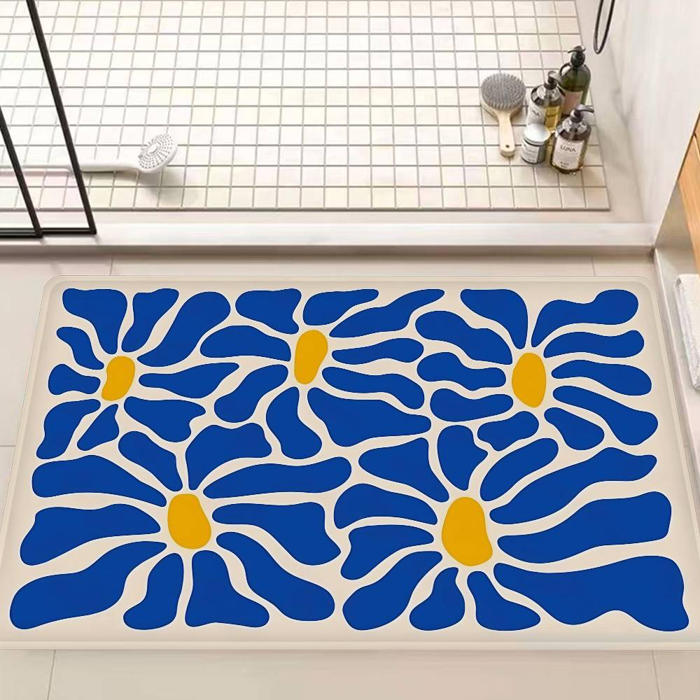 

Floral Arrangement Tropical Summer Flower Market Room Mats Anti-slip Absorb Water Long Strip Cushion Bedroon Mat 40x60cm