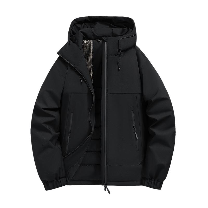 Unisex Baumwolljacke mit Kapuze, 25 Jahre, mit Graphen-Futter: Warm, Winddicht, Wasserdicht für Winter-Outdoor-Bekleidung