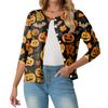Women's Fashionable, Casual, Comfortable Halloween Print Cardigan Jacket