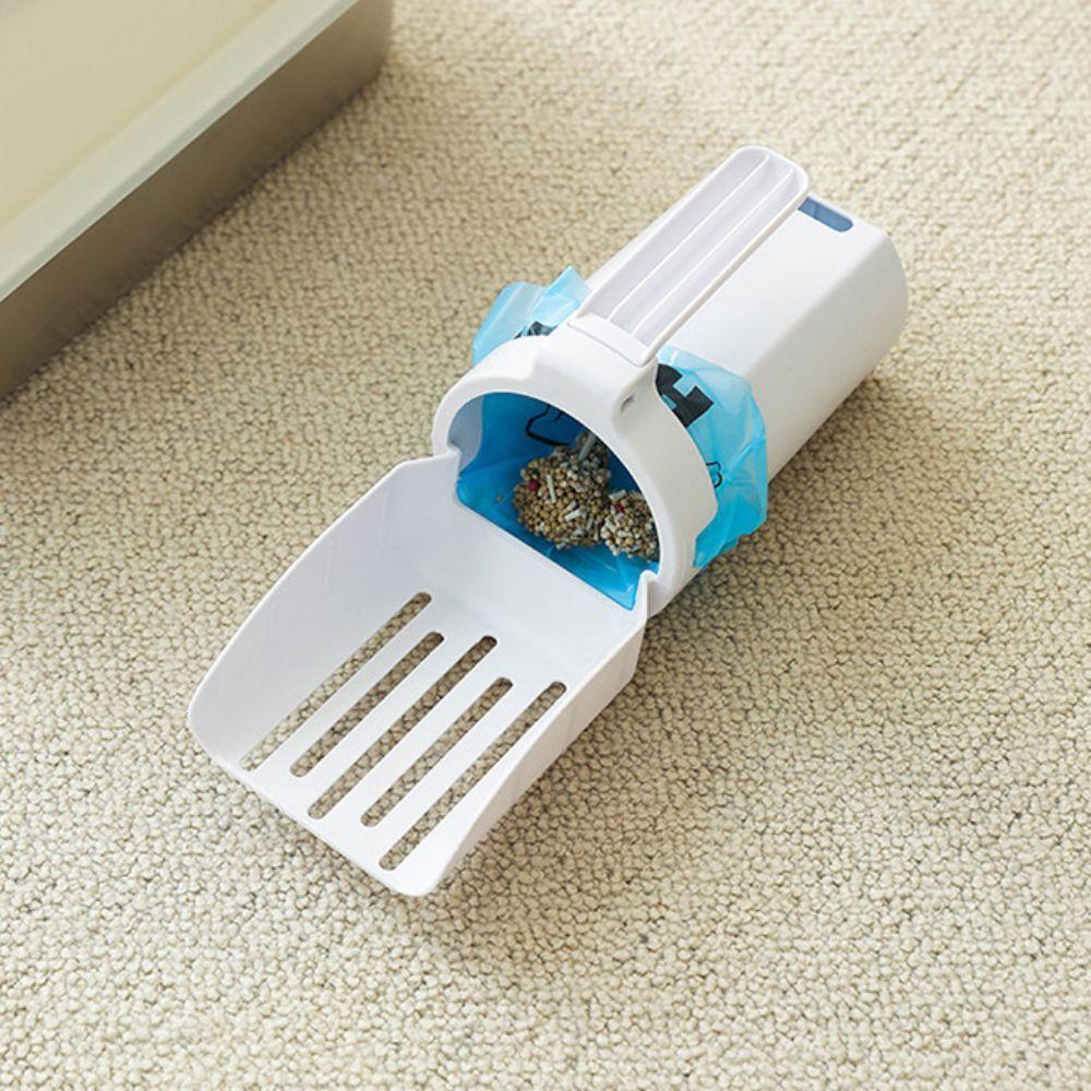 Built-in Trash Cat Litter Scoop Detachable Cat Litter Box Cleaning Tool Cat Litter Box
