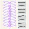 8 Eyebrow Shaping Kit Plastic Eyebrow Shaping Tool Handheld Eyebrow Template Drawing Card Unscented With Pre-Designed Shapes