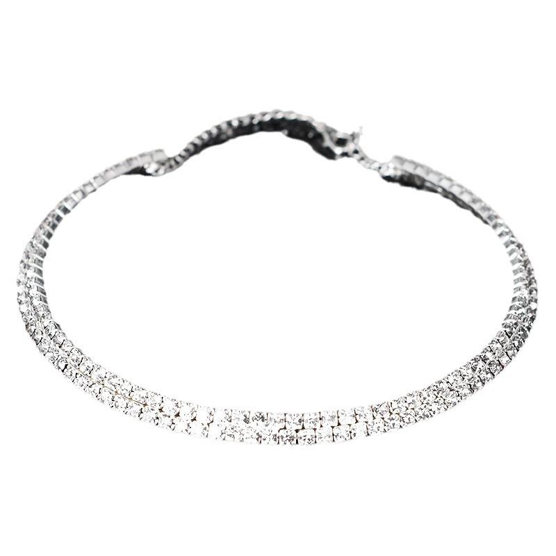Fashion Jewelry Full Diamond Rhinestone Multi-Layer Multi-Row Collar Bridal Crystal Collar Short Collar Necklace