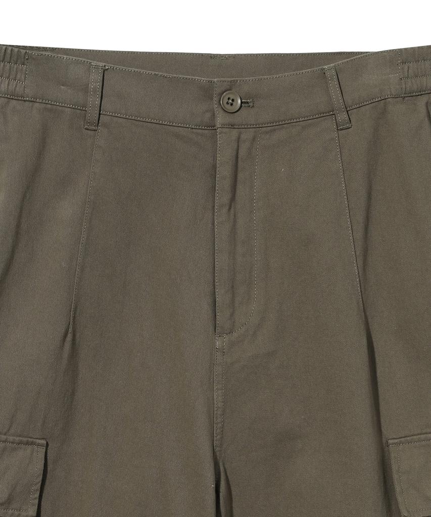 UCLA Unisex Cotton Brushed Cargo Wide Fit Pants [Khaki](Uablp10)