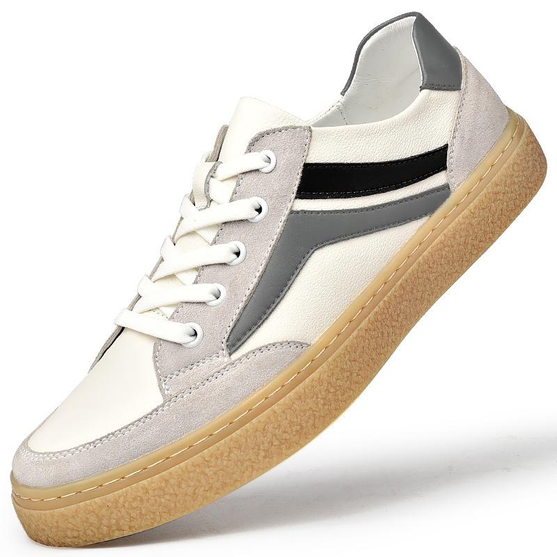 Herrenschuhe Spring Tide Schuhe Echtes Leder Neue Modeschuhe Herren Lederschuhe Mode Flache Unterseite Casual Sneakers