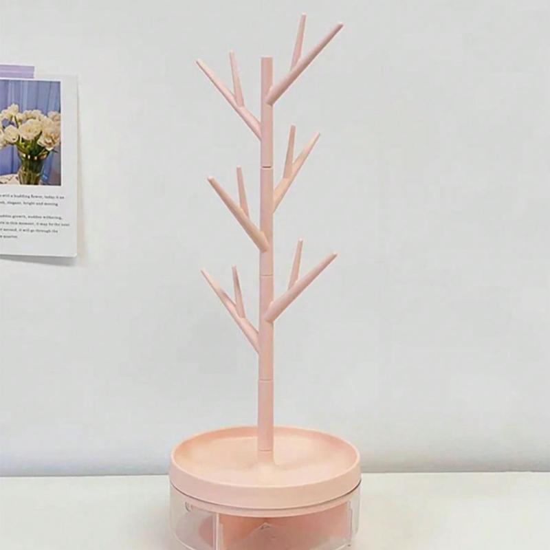 

1 шт. Подставка-дисплей для хранения ювелирных изделий для ожерелий, браслетов, серег и колец Снова в школу 1PCS розовый