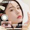 CANNA ROZE Beige Brown Colored Contact Lenses [10 lenses per box] Available with or without prescription, 1-day contact lenses (Beige Brown/-3.75)