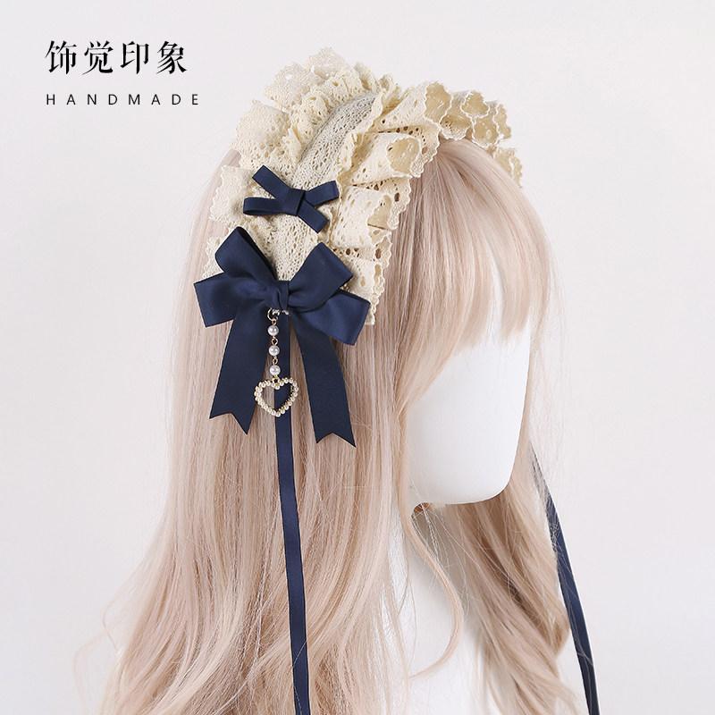 Lolita Headress Japanese Sweet Daily Girl Headband Original Handmade Lolita Headband Lace Hair Accessories