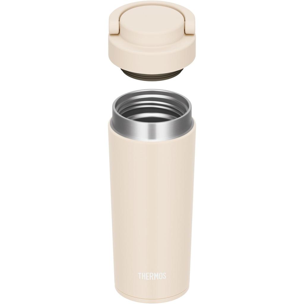 Thermos Vacuum Insulated Portable Tumbler with Carry IV Dishwasher-Safe Handle, 420ml, Ivory, JOV-421
