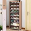 Multi-layer Dustproof Shoe Rack - Non-Woven Fabric Storage for Dorms and Homes