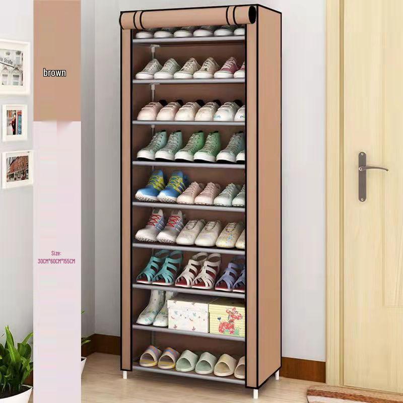 Multi-layer Dustproof Shoe Rack - Non-Woven Fabric Storage for Dorms and Homes