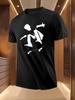 Summer Tshirt with Skateboard Trick Silhouette Print